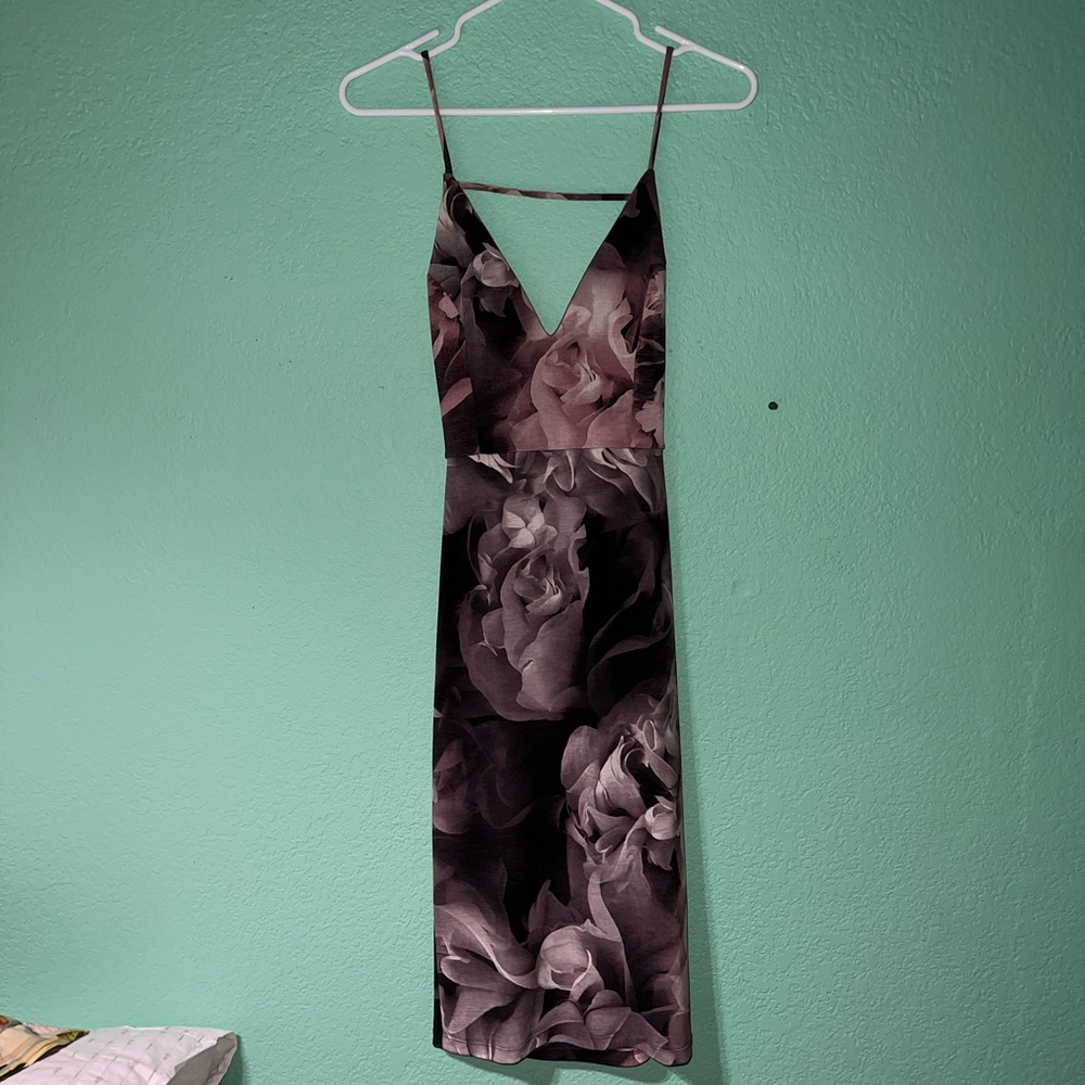 Lovely Day Mauve Floral Midi Slip Dress